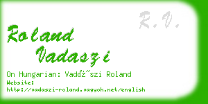 roland vadaszi business card